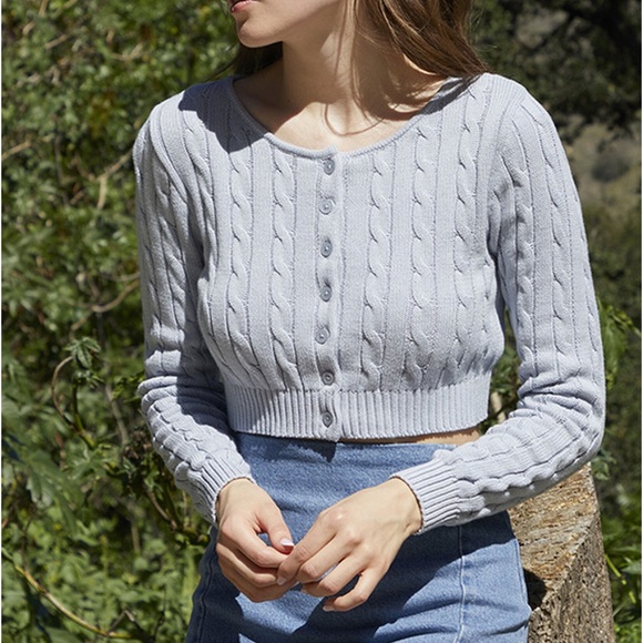PacSun Sweaters - Pacsun Cable Knit Cropped Cardigan Sweater